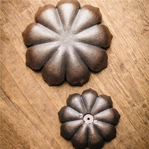 Brass Lotus Incense Burner Stick Holder with Ash Catcher for Home Yoga Meditatio - Picture 2 of 7